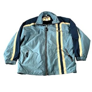 Vintage Drift Boardwear Ski Snowboard Jacket Mens Large Blue Retro Ski Lodge
